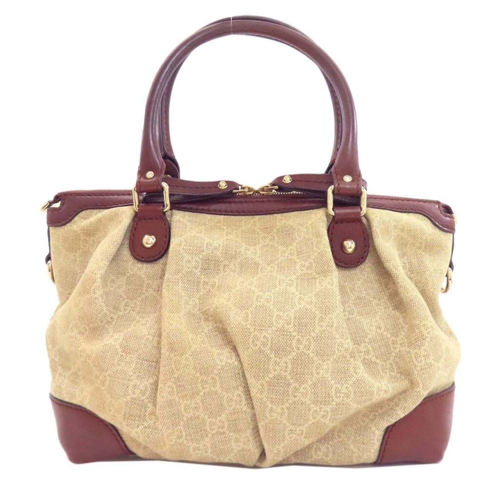 GUCCI Authentic Brown Canvas Tote Bag - Picture 2 of 16
